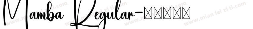 Mamba Regular字体转换